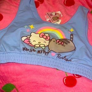 NWT Hello Kitty x Pusheen Ladies Crop Top